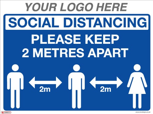 EE90213 Social Distancing Please Keep 2 Metres apart