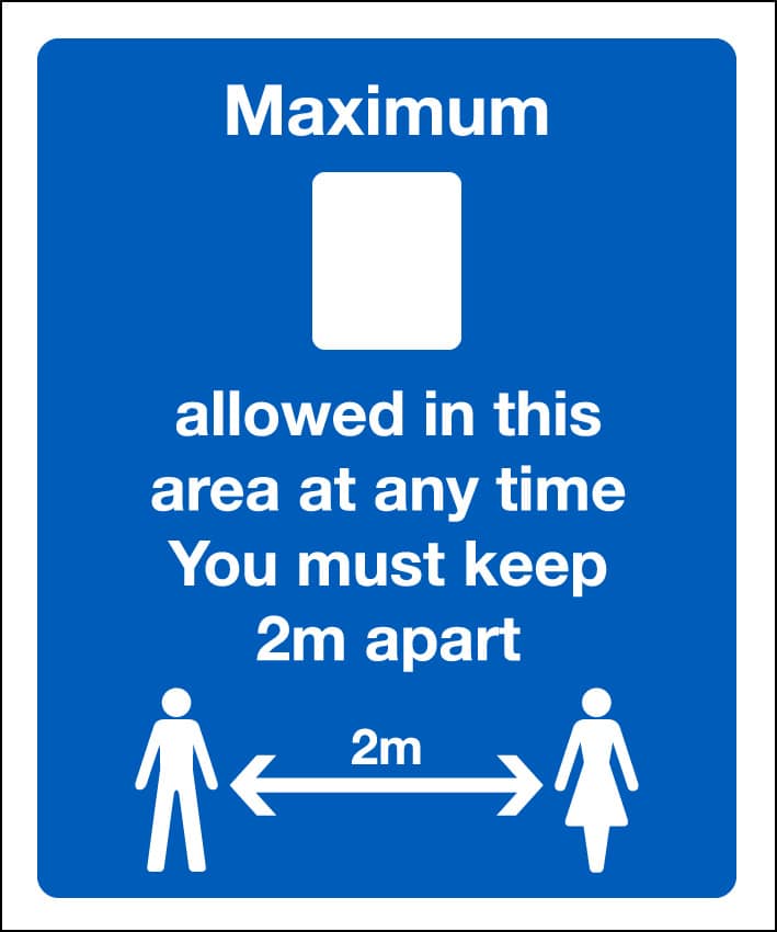 EE90220/4 Maximum allowed in this area COVID-19 Stocksigns Ltd