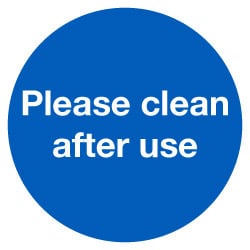 604681 Please clean after use COVID-19 Sticker Stocksigns Ltd.