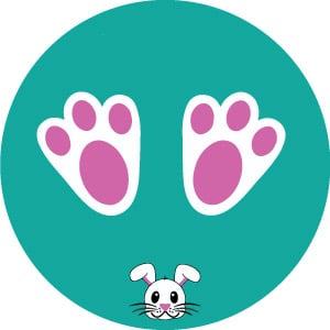 Bunny paw print Footprint Floor Vinyl Teal COVID-19 Signage pack of 10 from Stocksigns Ltd safety signs