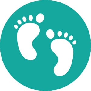 Footprint Floor Vinyl Teal COVID-19 Signage