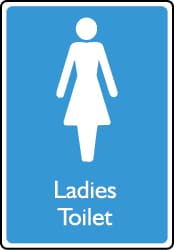 Ladies toilet sign