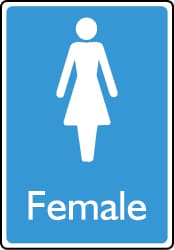 Female toilet sign