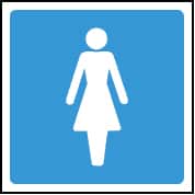 Female image washroom/toilet sign