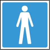 Male image washroom/toilet sign