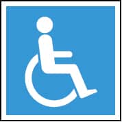 Accessible image toilet/washroom sign