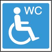 Accessible WC image toilet/washroom sign