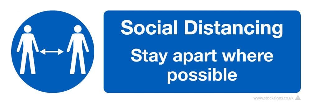 4775 Social Distancing COVID-19 Signage