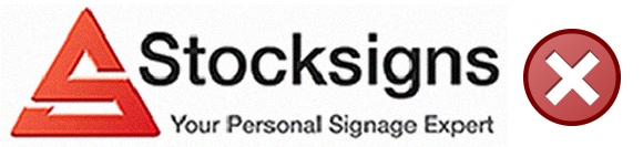 Incorrect Artwork Guidelines for custom made signs from Stocksigns Ltd