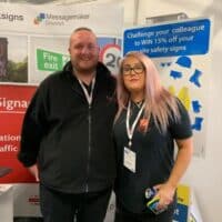 Here is Andy and Katie on the Stand at Kent South East Construction Event