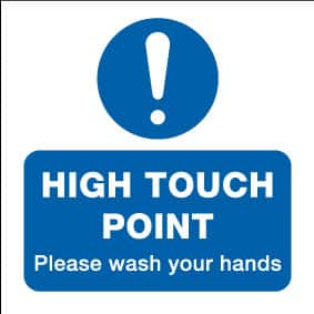 15009DD High Touch Point please wash your hands