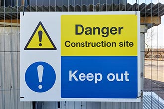 temporary construction signs from stocksigns ltd