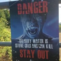 Danger Quarry Water Poster Graphic -situ -