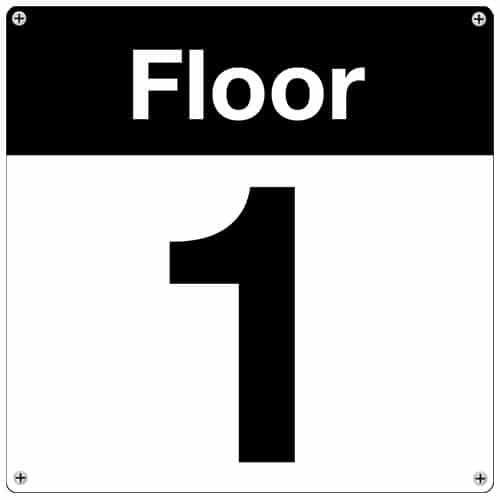 Floormarker Sign for High Rise Buildings from Stocksigns Ltd