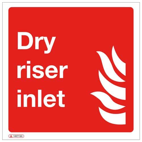 Dry Riser Inlet sign from Stocksigns Ltd