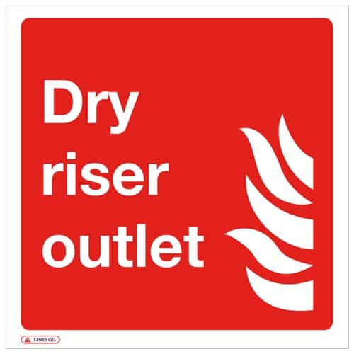 Dry Riser Outlet sign from Stocksigns Ltd