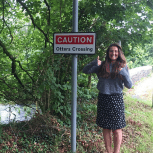 Otters Crossing Sign in Cornwall