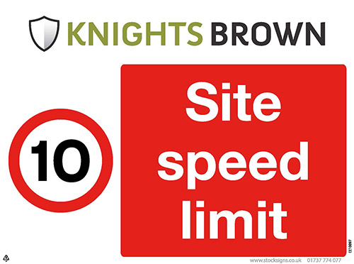 Site Speed Limit Sign (10mph) - 4mm Correx, 400 x 300mm