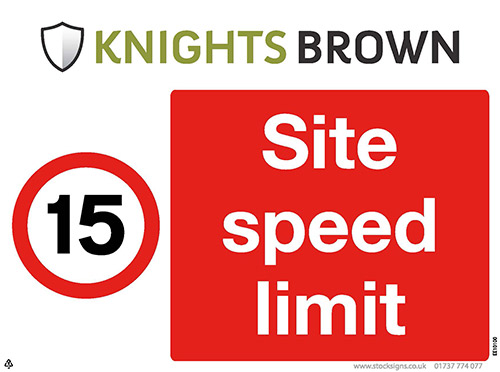 Site Speed Limit Sign (15mph) - 4mm Correx, 400 x 300mm