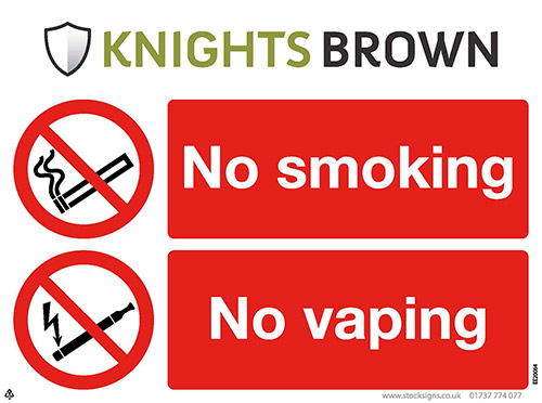 No Smoking and No Vaping - 4mm Correx, 400 x 300mm
