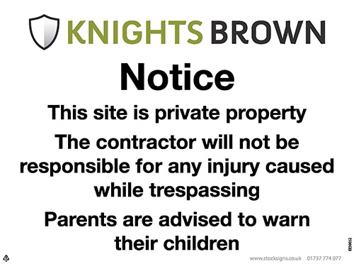 Private Property Notice - 4mm Correx, 400 x 300mm