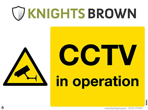 CCTV In Operation Sign - 4mm Correx, 400 x 300mm