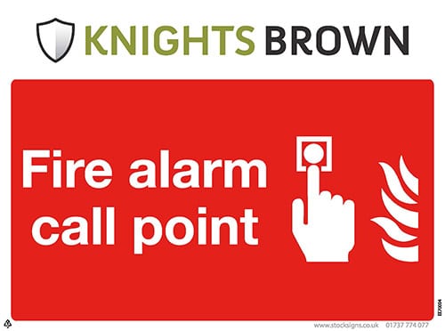 Fire Alarm Call Point Safety Sign - 4mm Correx, 400 x 300mm