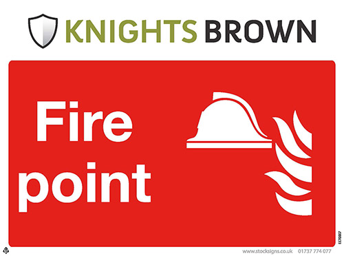 Fire Point Safety Sign - 4mm Correx, 400 x 300mm