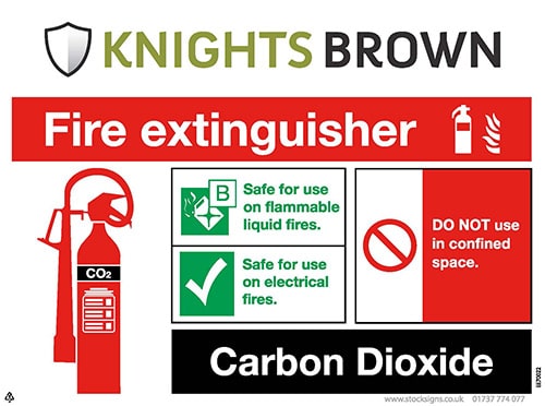 Carbon Dioxide Fire Extinguisher Sign - 4mm Correx, 800 x 600mm