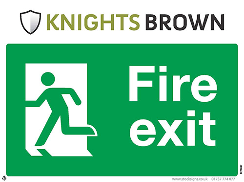 Fire Exit Sign - 4mm Correx, 400 x 300mm