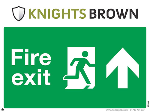 Fire Exit Directional Sign (Non-diagonal directions)