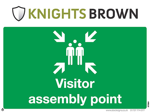 Visitor Assembly Point Sign - 4mm Correx, 400 x 300mm