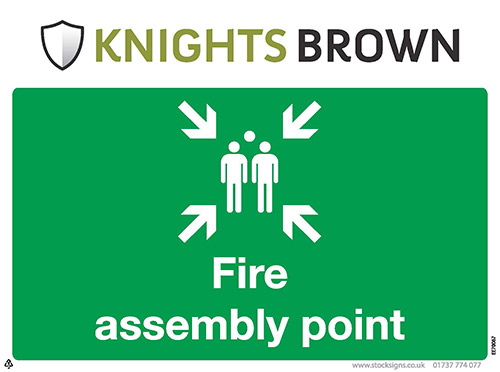 Fire Assembly Point Sign - 4mm Correx, 800 x 600mm