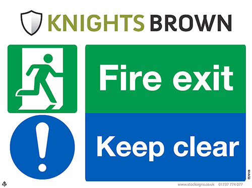 Fire Exit Keep Clear Sign - 4mm Correx, 400 x 300mm
