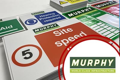 Murphy Construction Signs from Stocksigns Ltd Case Study