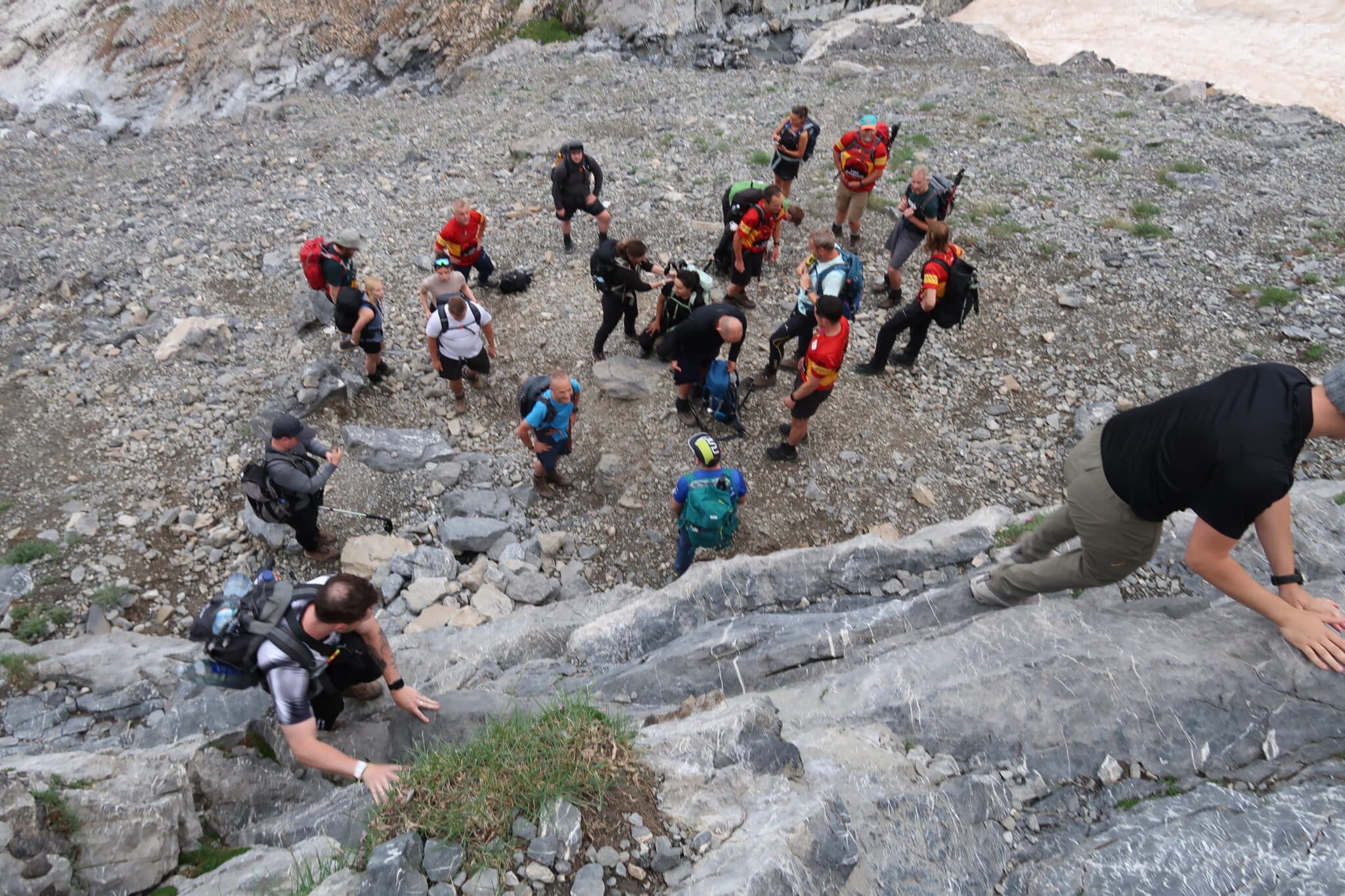 Climbing up to the summit