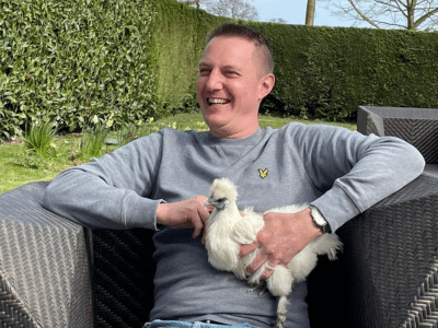 Dave and his chickens