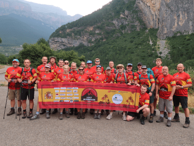 The Monte Perdido team at the start of the climb The Monte Perdido team at the start of the climb