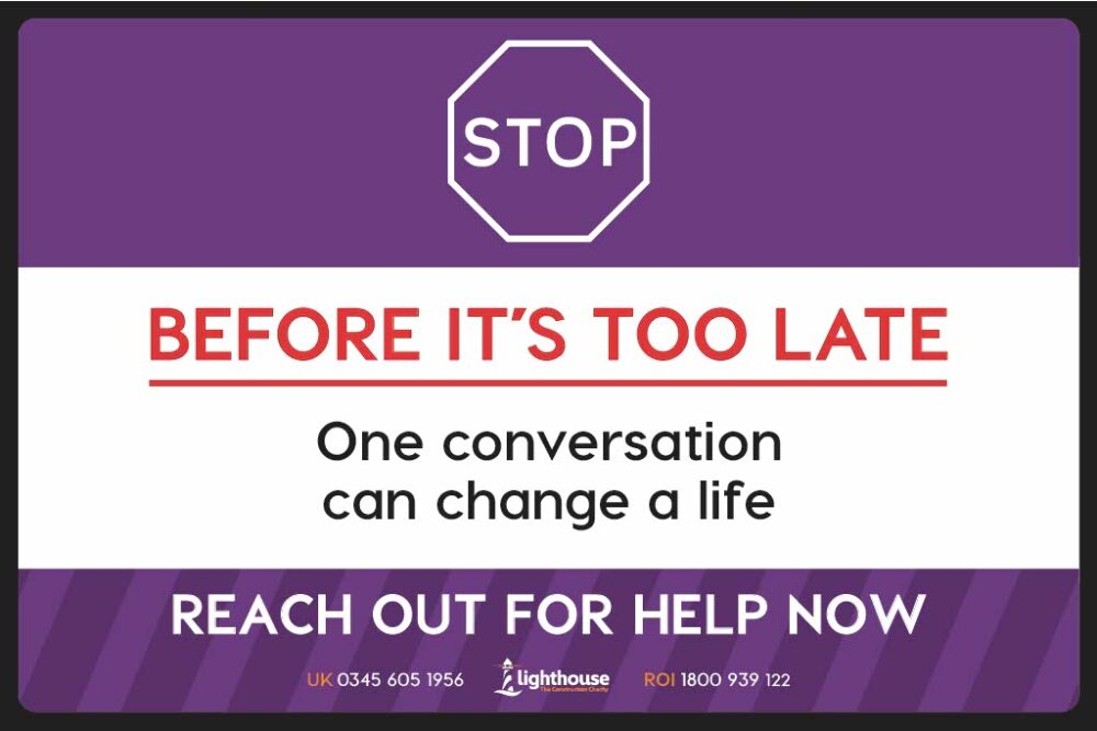 Before its too late- Lighthouse Charity general reminder sign